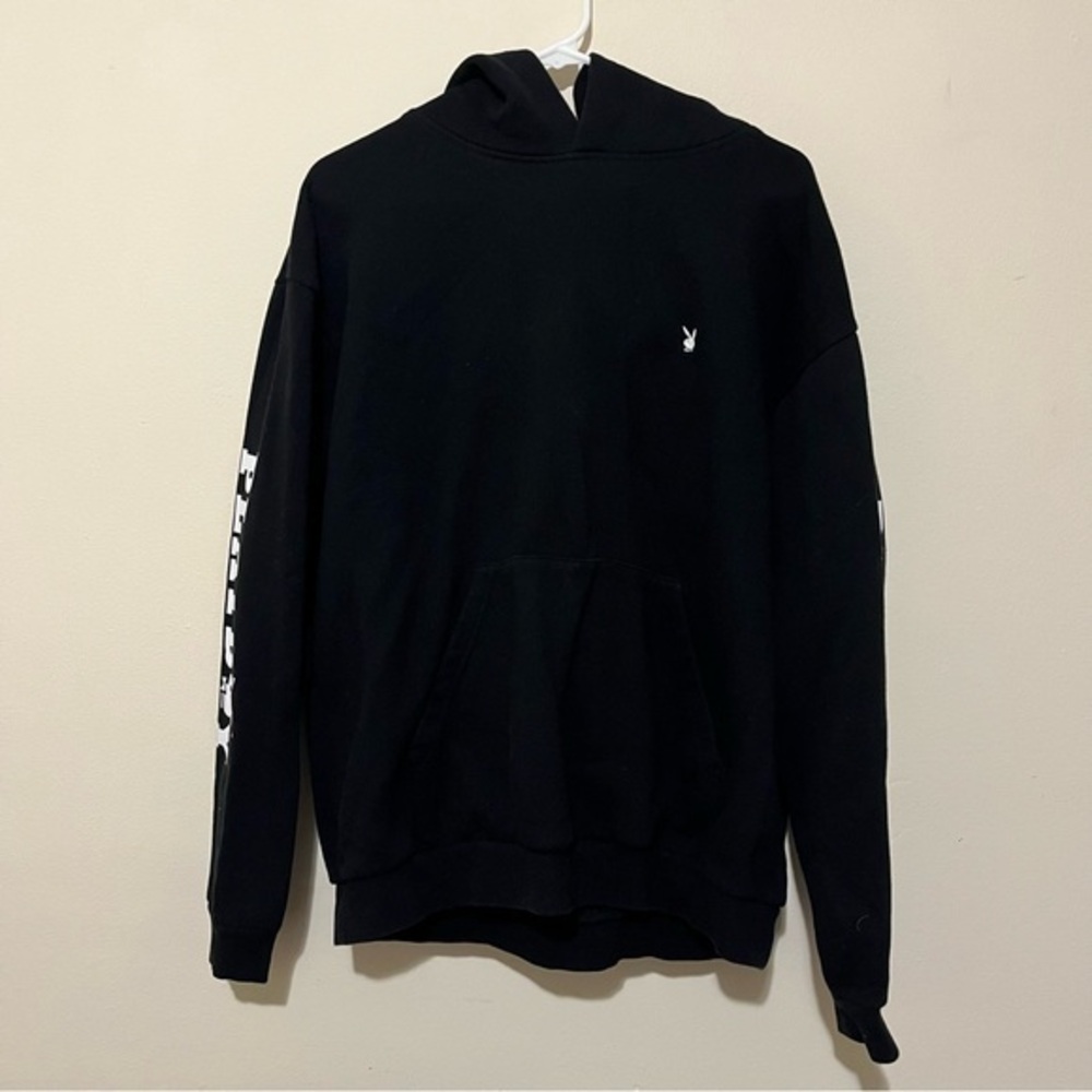 playboy x pacsun | black 2022 logo hoodie | large